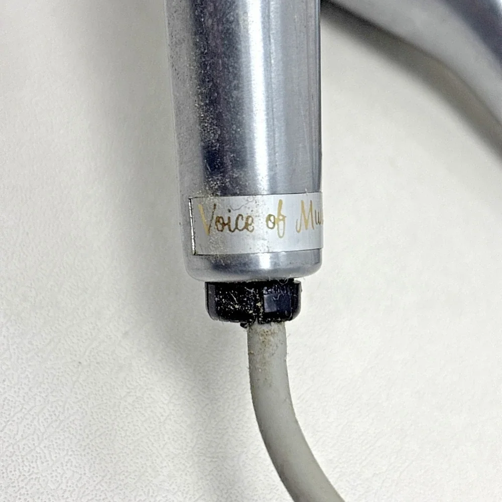 SONOTONE CM-10A 2 Microphones With Stands Vintage 1960s Silver Works Rare
